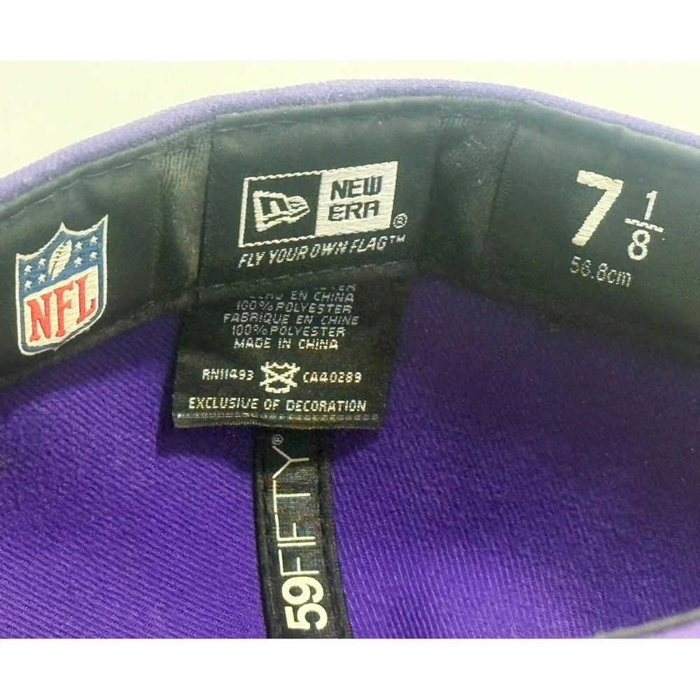 Minnesota Vikings New Era 59Fifty Fitted Baseball‎ Hat Purple - Size 7 1/8
